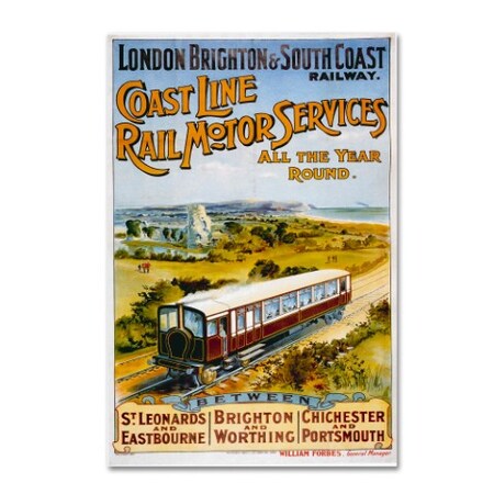 Trademark Fine Art Vintage Apple Collection 'London Brighton' Canvas Art, 22x32 ALI6265-C2232GG